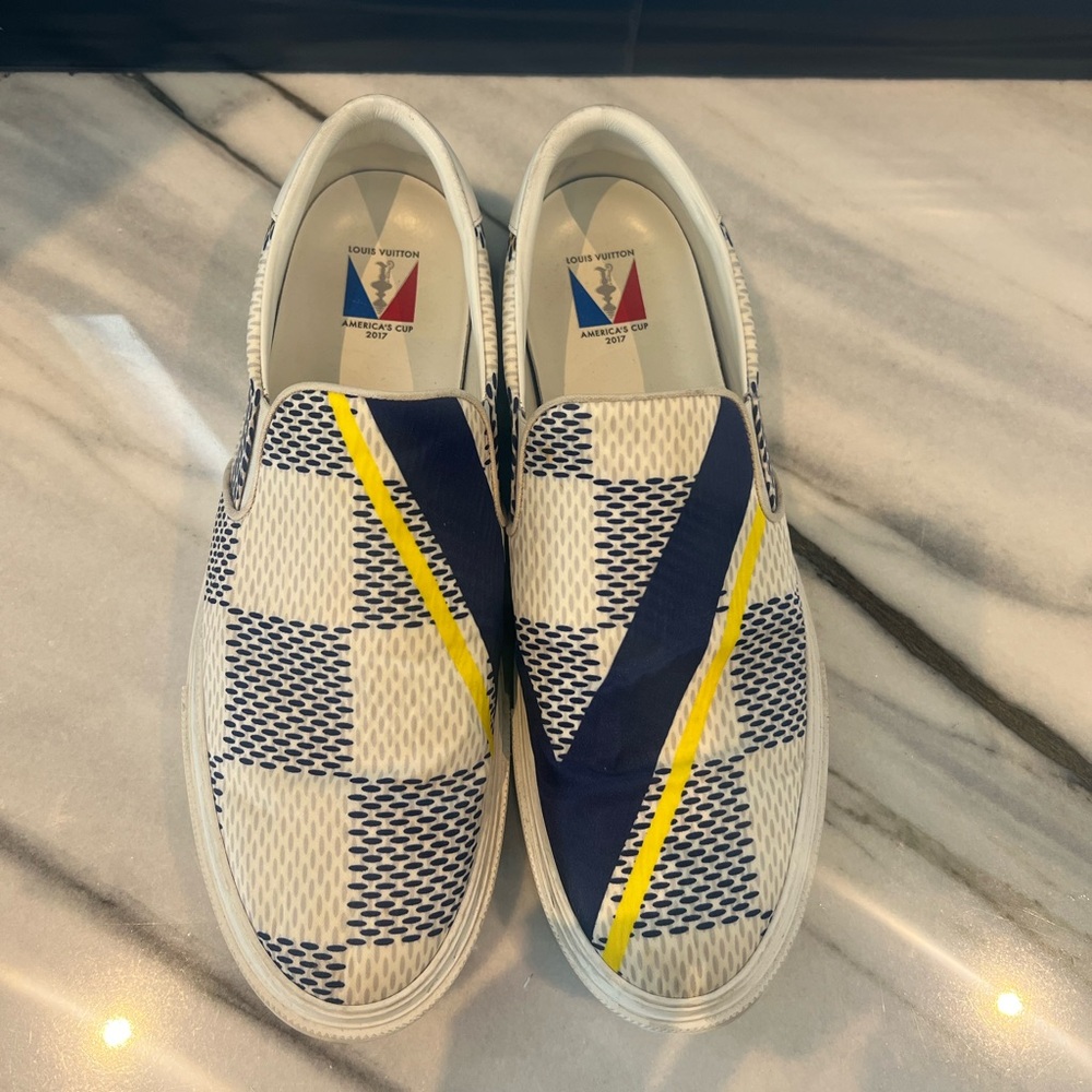 Louis Vuitton 2017 Americas cup specialty slip ons, size 46